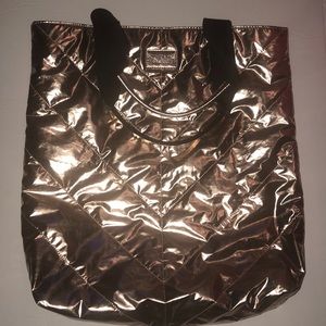 Victoria Secret rose gold quilted tote